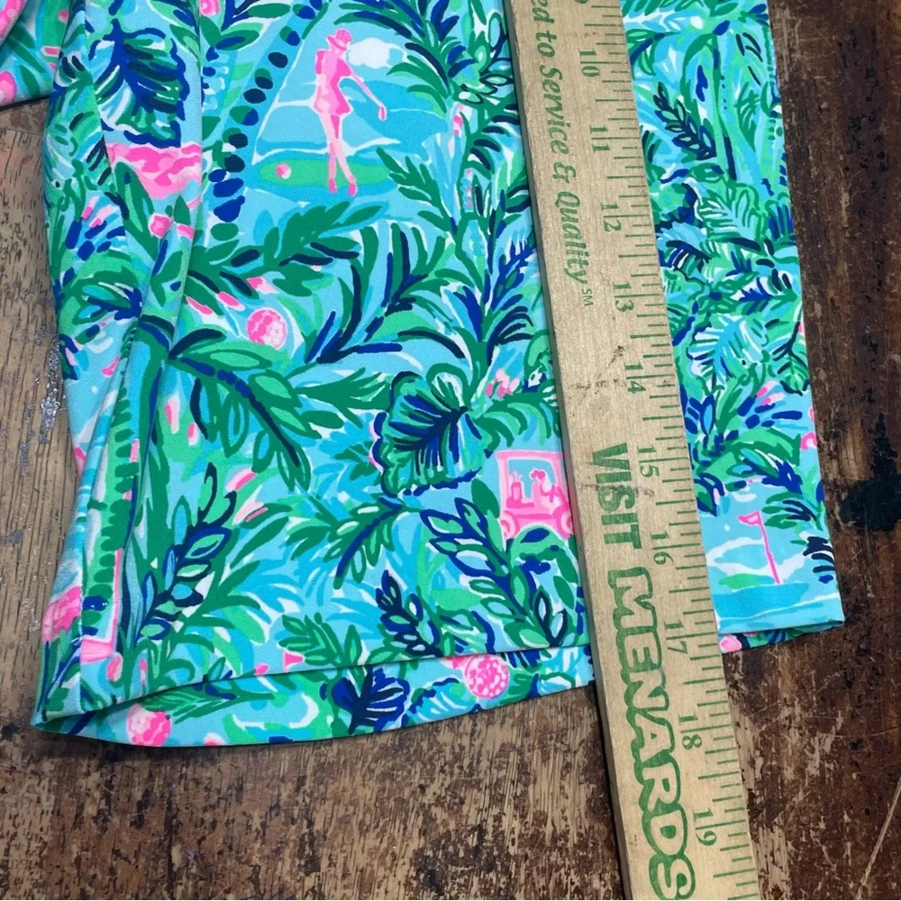 Lilly Pulitzer Luxletic Reid Short UPF‎ 50+ Blue Horizon Par Fection Golf 0